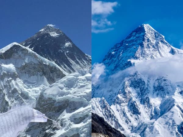 view of mount Everest and k2