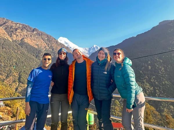Annapurna South and Hiunchuli mountain view from Ullery while guided treks in Nepal