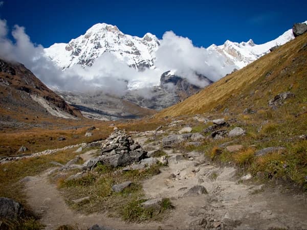 Annapurna base camp trek view of Annapurna south